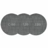Wolfcraft 5 Patins En Toile Abrasifs à Mailles Auto-agrippants, Grain 120, Diamètre 180mm - 5615000