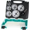 Coffret Scies Cloches Multimatériaux Ø 40, 54, 65, 68, 74, 86 "électricité" : 6 Lames + 1 Foret Centreur - Wolfcraft 5423000