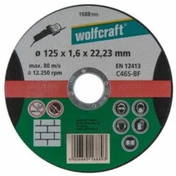 Wolfcraft Disques à Tronçonner Le Métal Extra Fins, Diamètre : ø 125 Mm