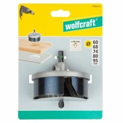 Scies Cloches 5 Lames, Multi Diamètre Ø 60,68,74,81,95, Pronfondeur De Coupe 33 Mm - Wolfcraft 2162000 -Pas Cher WOLFCRAFT Magasin 24700271 4