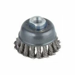 Brosse Métallique Soucoupe Torsadée, Filetage M 41, Ø 90 Mm, Brosse Pour Meuleuse - Wolfcraft 2150000