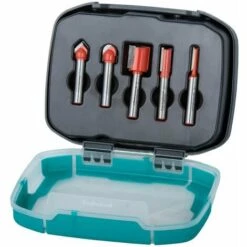 Coffret De 5 Fraises à Rainurer En Carbure De Tungstène, Queue De Ø 8 Mm - Wolfcraft 8753000