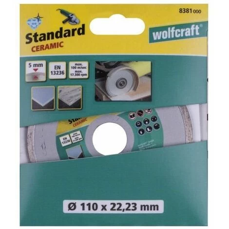 Wolfcraft 8381000 Disque Diamant Continu Standard Diamètre 110 Mm 2 Wolfcraft 8381000 Disque Diamant Continu Standard Diamètre 110 Mm – Image 2