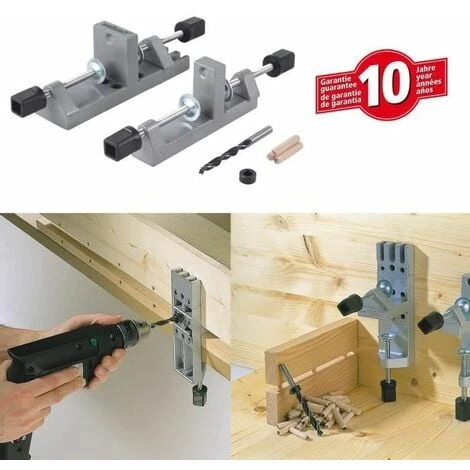 Wolfcraft 3750000 Kit D'assemblage Bois Chevilleurs / Butée De Profondeur / Mèche à Bois 8 Mm Pour Tourillons 6/8/10 Mm 2 Wolfcraft 3750000 Kit D'assemblage Bois Chevilleurs / Butée De Profondeur / Mèche à Bois 8 Mm Pour Tourillons 6/8/10 Mm – Image 2