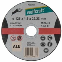 Wolfcraft Disque à Tronçonner L'aluminium, Extrafin