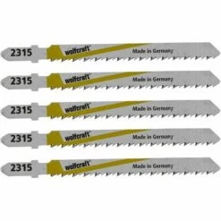 Wolfcraft Lames De Scie Sauteuse HSS, Empreinte En T, Bois Et Plastique, Coupe Nette-2365000