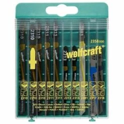 Wolfcraft Lames De Scie Sauteuse 10 Pièces, Empreinte En T-2358000