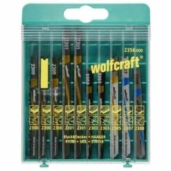 Wolfcraft Kit De Lames De Scie Sauteuse 10 Pièces, Empreinte En U-2356000