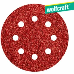Pack De 5 Feuilles Abrasives Adhesives, Corindon, Grain 80, Perforées ø125 Mm 2070000 Wolfcraft