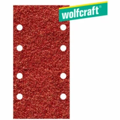 Pack De 10 Feuilles Abrasives Adhesives, Corindon, Grain 120, Perforées, 93x185mm 1768000 Wolfcraft