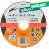 Disque De Coupe De Precision Pour Acier Inoxydable ø 125 X 1,0 X 22,23mm. 1687999 Wolfcraft.