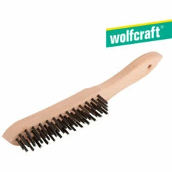 Brosse A Main, Acier, 4 Rangs, Manche Bois 2722000 Wolfcraft