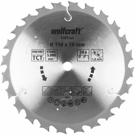 WOLFCRAFT Lame Scie Circulaire Pour Scies Circulaires à La Main De Batterie, Série Lila150mm 1 WOLFCRAFT Lame Scie Circulaire Pour Scies Circulaires à La Main De Batterie, Série Lila150mm