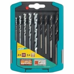 WOLFCRAFT 7116000 - Forets Combinés Assortis Dans Boîte Coulissante En Plastique 2 K