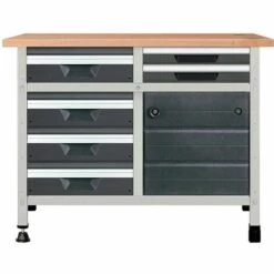WOLFCRAFT 8067000 - Banc De Cm 1 Module 4 Tiroirs M Et 1 Module 2 Tiroirs S Et Porte 113