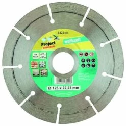WOLFCRAFT 8322000 - Disque De Diamant Pour Meuleuse D'angle Diam X 222mm Pour Séparation De Projet Universel
