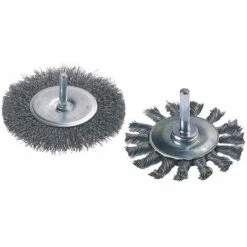Wolfcraft Brosse Métallique Ondulée De 100 Mm, Tige De 6 Mm. 2103000 - -