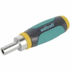 Wolfcraft 1237000 - 1 Mini-tournevis à Main Avec Cliquet 109 Mm