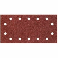 5 Feuilles Abrasives Adhésives Pour Ponceuse Orbitale 115 X 230 Mm Wolfcraft Grit 80