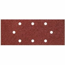 5 Feuilles Abrasives Bois Et Métal Pour Ponceuse Orbitale 93 X 230 Mm Wolfcraft 40, 80, 120