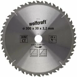 Lame De Scie Circulaire Wolfcraft Pour Des Coupes Rapides Et Fines Dans Le Bois 315 X 30 Mm 28 Dents