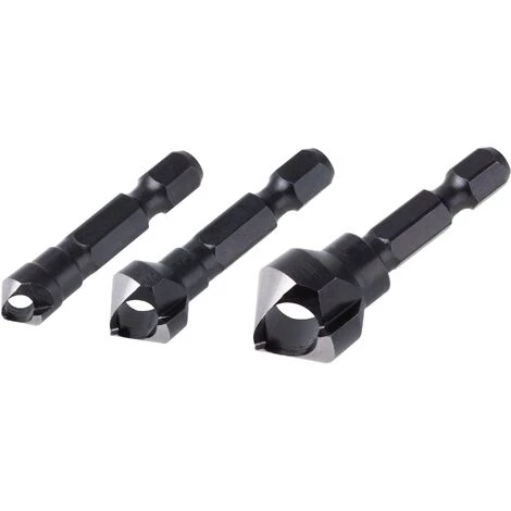 Wolfcraft 4375000 - 3 Fraises WS, 1 Embout, Tige Hexagonale Ø 8, 12, 16 Mm 1 Wolfcraft 4375000 - 3 Fraises WS, 1 Embout, Tige Hexagonale Ø 8, 12, 16 Mm