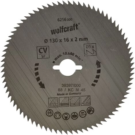 Wolfcraft Lame De Scie Circulaire 80 Dents Coupes Fines 127 X 12,75 Mm 80 Dents 3 Wolfcraft Lame De Scie Circulaire 80 Dents Coupes Fines 127 X 12,75 Mm 80 Dents – Image 3