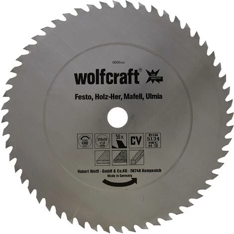 1 Lame De Scie Circulaire Pour Bois 56 Dents Wolfcraft 300*30*1.6 Mm 2 1 Lame De Scie Circulaire Pour Bois 56 Dents Wolfcraft 300*30*1.6 Mm – Image 2