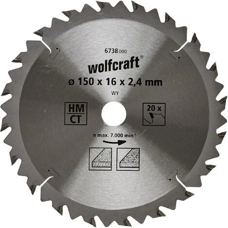 Lames De Scie Circulaire Wolfcraft Pour Des Coupes Rapides Et Fines 150 X 16 Mm 20 Dents 3 Lames De Scie Circulaire Wolfcraft Pour Des Coupes Rapides Et Fines 150 X 16 Mm 20 Dents – Image 3