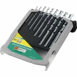 Jeu De 9 Forets à Pierre HM à Tige Ronde Wolfcraft 7111000