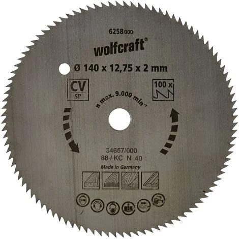 Lames De Scie Circulaire Wolfcraft Coupe Fine 150 X 20 Mm 100 Dents 2 Lames De Scie Circulaire Wolfcraft Coupe Fine 150 X 20 Mm 100 Dents – Image 2