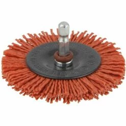 WOLFCRAFT Brosses En Nylon Couleur Rouge Tige Hexagonale 1/4" (6,35 Mm) Ø 75
