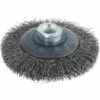 Wolfcraft 2705000 - 1 Brosse Métallique, Conique, Ondulée, Filetage M 14 Ø 100 X 15 Mm