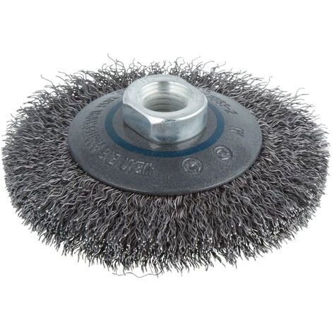 Wolfcraft 2705000 - 1 Brosse Métallique, Conique, Ondulée, Filetage M 14 Ø 100 X 15 Mm 1 Wolfcraft 2705000 - 1 Brosse Métallique, Conique, Ondulée, Filetage M 14 Ø 100 X 15 Mm