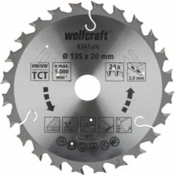 Lame De Scie Circulaire Wolfcraft HM 135mm